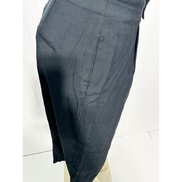 Who What Wear Wide Leg Crop Flowy Pants High Rise Casual Black Women’s Size 4 - Picture 5 of 13